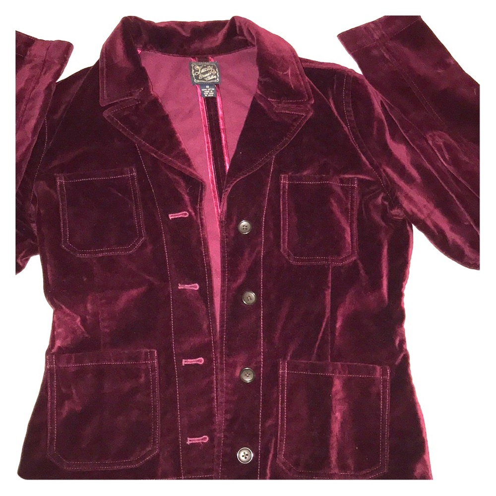 Lucky brand velvet jacket sz:M